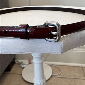 Patent Leather Burgundy Belt